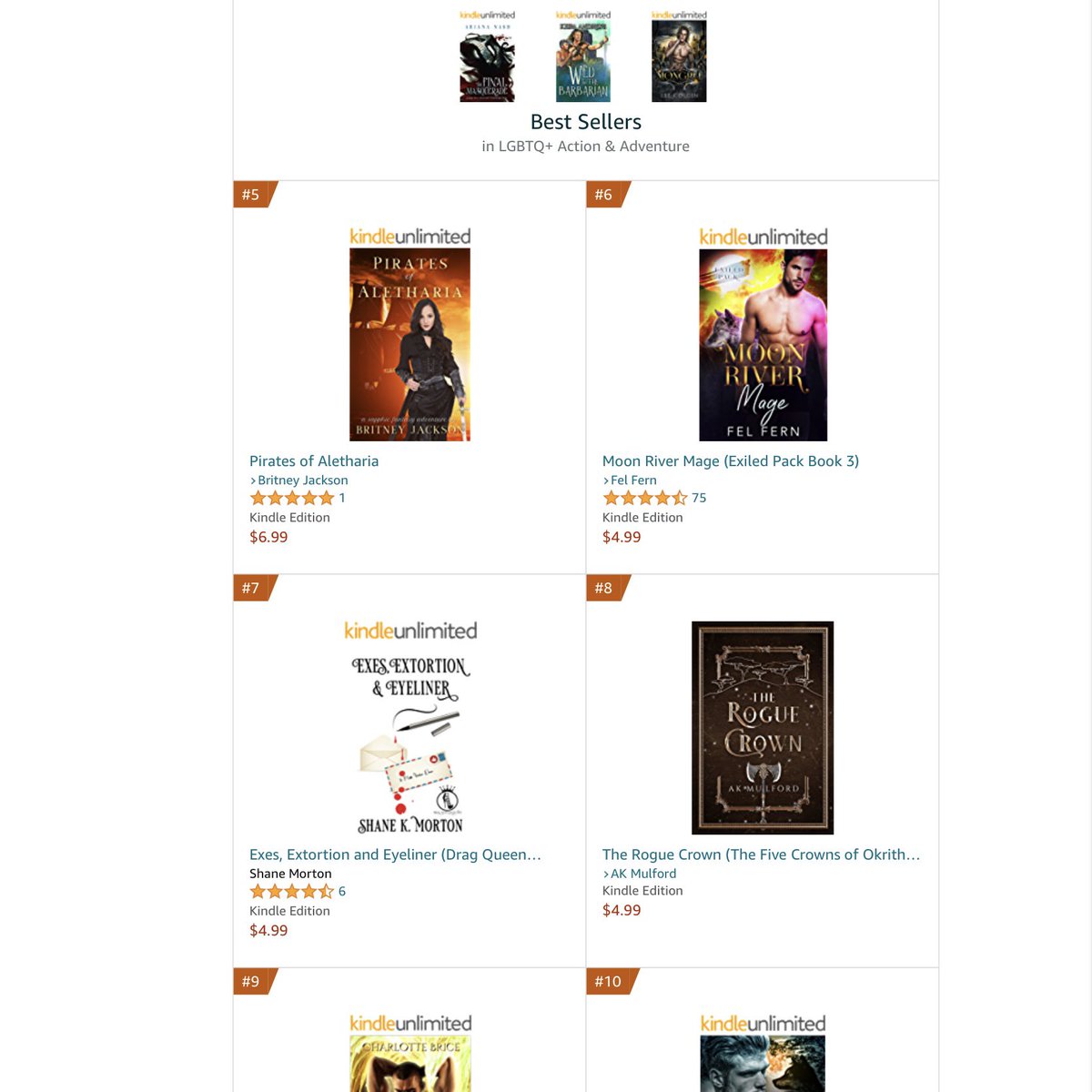 britneynjackson's tweet photo. Hey, look! I have a sales rank now! 💙💙💙💙 Amazon had me in invisible mode for a few days there. 😅

#lesbianromance #fantasyadventure #writeLGBTQ https://t.co/PFNol4cy7P
