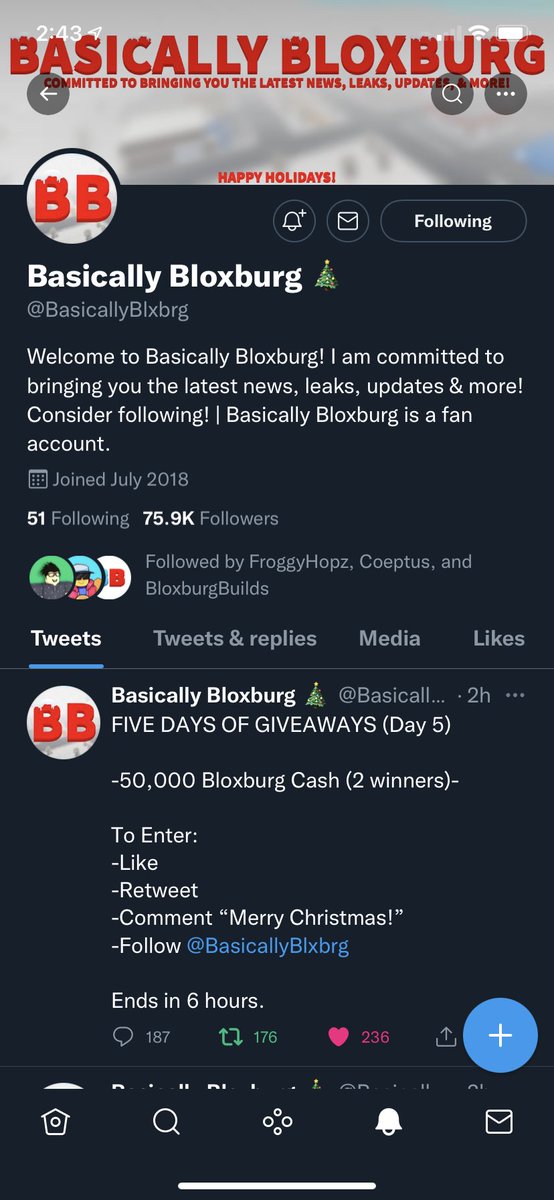 EmaliaKoziol's tweet photo. @BasicallyBlxbrg Merry Christmas to all!! 🥳🥰 https://t.co/uWvr01lyGK