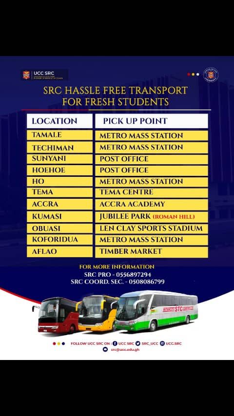 Kindly take notice of the following pick-up points for the #HustleFree which will start on the 7th of January 2022. #Note: You can pay for your siblings to board the bus