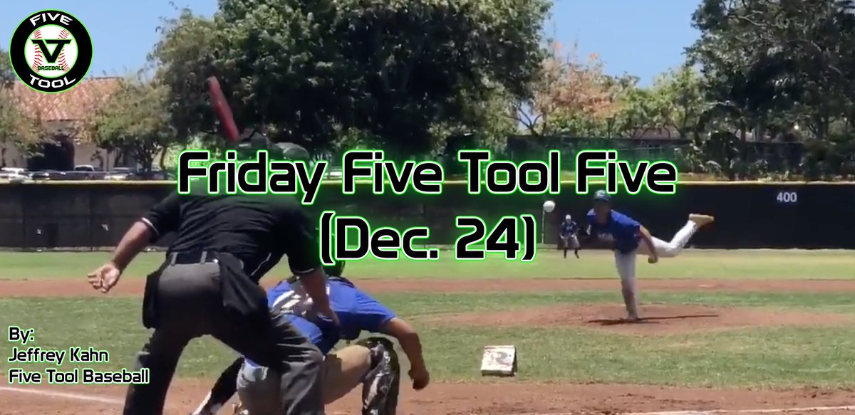 5️⃣ Friday Five Tool Five (Dec. 24) 5️⃣

📝: Jeffrey Kahn (<a href="/jkahn_5/">Jeffrey Kahn</a>) makes a guest appearance for Drew Bishop (<a href="/drewhbishop/">Drew Bishop</a>)

5 #uncommitted 2022 players to watch at the Hawaii Sandlot Classic (<a href="/ClassicHawaii/">Hawaii Sandlot Classic</a>) powered by <a href="/FiveToolHI/">Five Tool Hawaii</a> on Dec. 27-30

READ » fivetool.org/news/friday-fi…