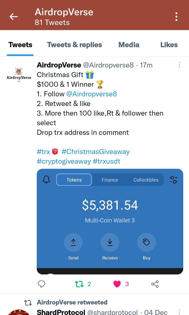 Kamlesh0765's tweet photo. @Airdropverse8 Marry Christmas 🌲⛄
Please select me 🙏
My trx address :- TAj4xJcVVC3Me1dZMR6eSNrujYbyiDzxos https://t.co/RFWjIhfdxN