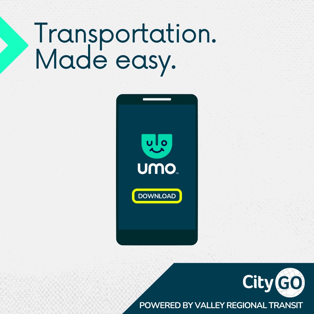 rideVRT's tweet photo. Transportation. Made easy.
With Umo, you have an all-in-one transportation app to get you around the Treasure Valley. Use the app to plan you trip, pay for bus fare, hail a ride, and much, much more in the coming year.
Get going with Umo! #umo #app #transit #bus #transprotation https://t.co/CwnDLj4AQb