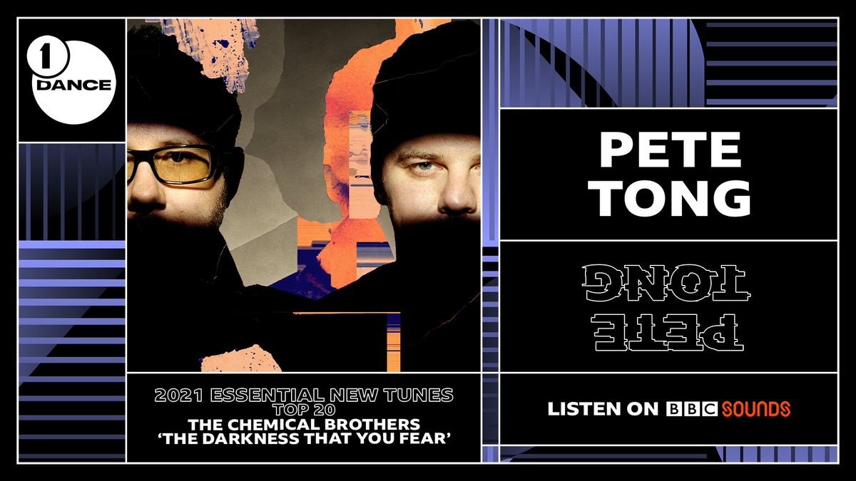 ChemBros's tweet photo. The Chemical Brothers have made @petetongofficial's Top 20 countdown of 2021's Essential New Tunes!   Listen on @bbcradio1 or on @bbcsounds. 🎄⚡️🤟#TheChemicalBrothers #TheDarknessThatYouFear @eddychemical https://t.co/e8DVBWr88p https://t.co/kiuARArqdD