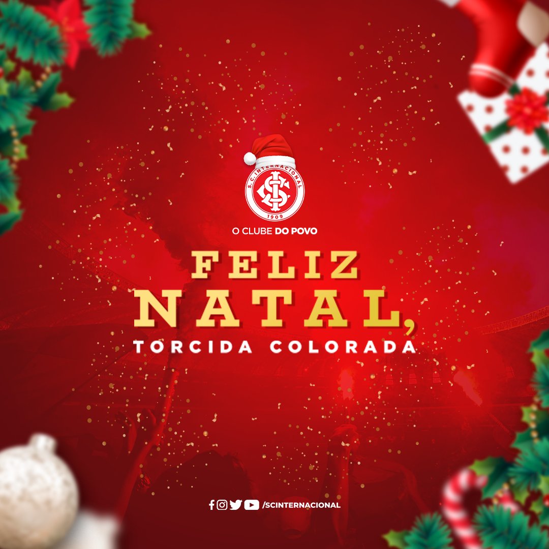SCInternacional's tweet photo. 🎅 Um feliz Natal a toda torcida colorada! Muito amor, saúde e prosperidade a cada um de nós. 🎄🌟 https://t.co/qkFBtHvcB6