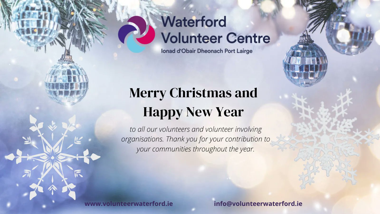 Christmas 2022 Volunteer Waterford Volunteer Centre On Twitter: "Happy Christmas And Best Wishes For  2022 To All Our Volunteers And Volunteer Involving Organisations, From All  At Waterford Volunteer Centre. Https://T.co/Vjpte11Uzg" / Twitter