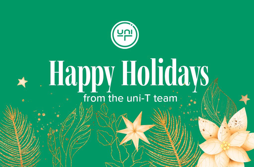 uni_TMedia's tweet photo. From the uni-T team to you and yours, we wish you a warm and happy holiday season! https://t.co/Chy67fxfcA
