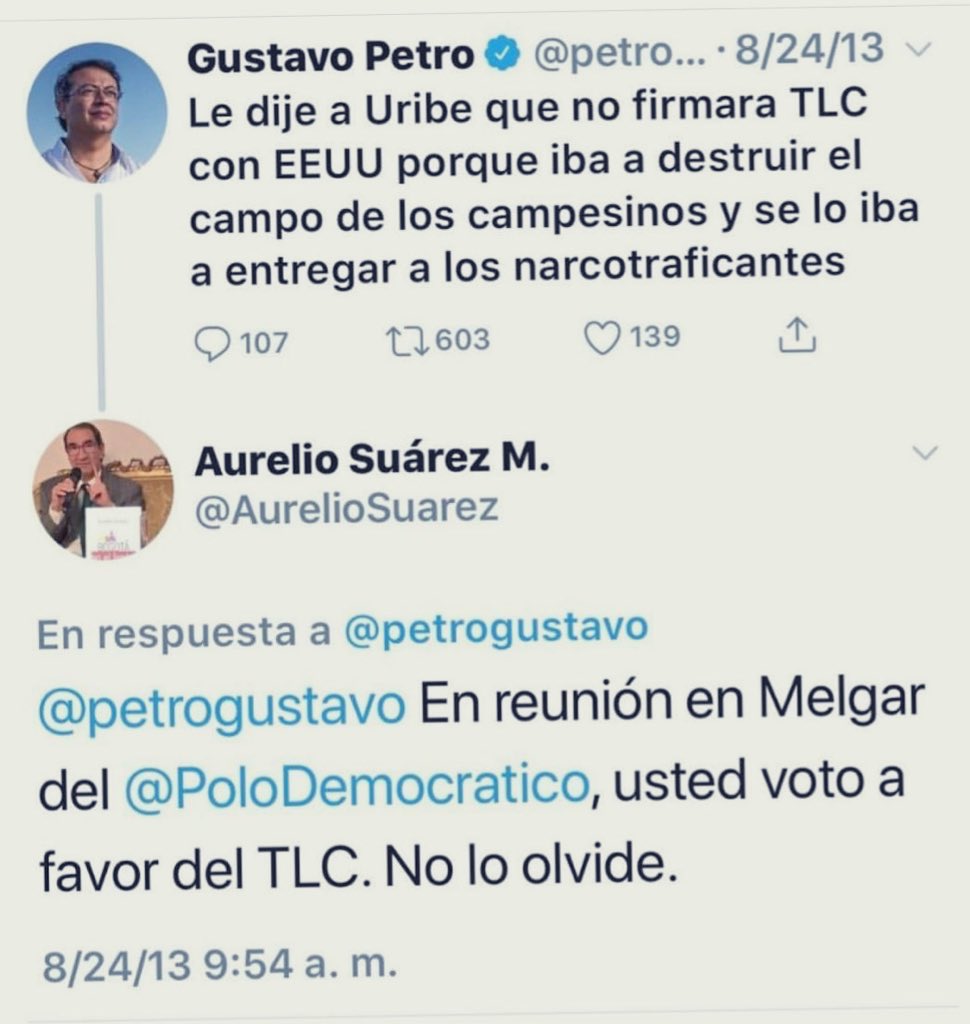 ¿Cuando Petro votó a favor del TLC fue pensando que era Tamal, Lechona y Cerveza?