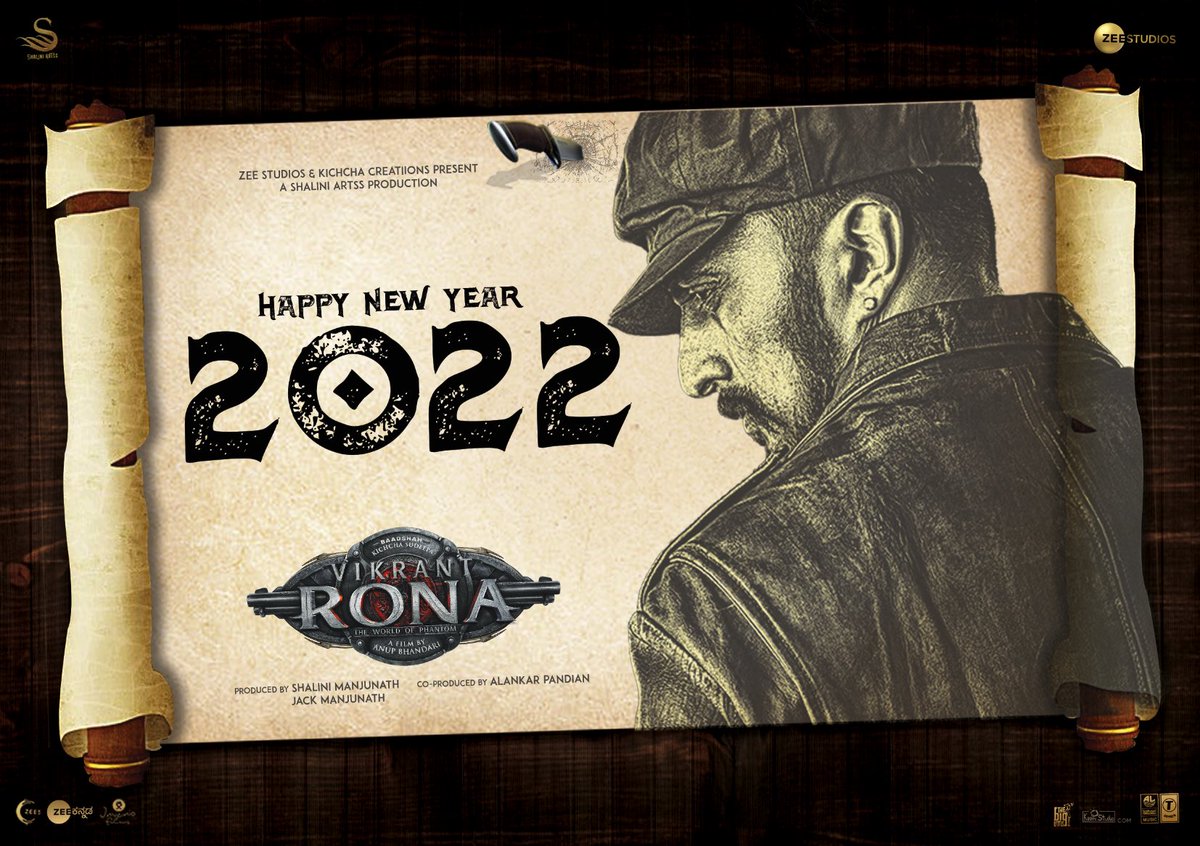 Kichchacreatiin's tweet photo. ಹೊಸ ವರ್ಷದ ಹಾರ್ದಿಕ ಶುಭಾಶಯಗಳು! A very happy new year to you all! There is always a calm before the storm. Once the air of uncertainty is cleared, there is no stopping this whirlwind! #VikrantRona @KicchaSudeep https://t.co/vf2vJrYlPI