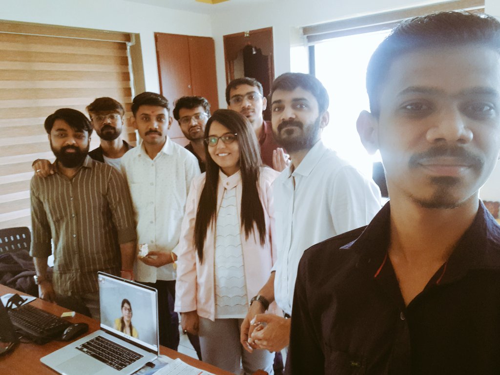 ZalaPinal's tweet image. ...and we completed 5 year as a team, it went like a blink of an eye..websites, backend, apps, server and error become day-to-day vocabulary like we born for the same.you will see one member is looking from webcam ...this is what make us a great team. #VGteam #vginfotec