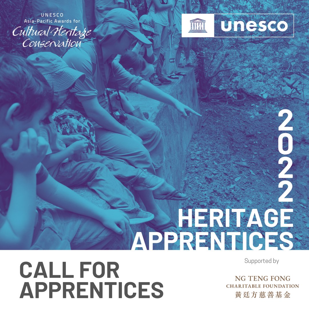 unescobangkok's tweet photo. 🤔 Are you an emerging heritage professional seeking to strengthen your capacity in heritage management?

💼 Gain experience in working with @UNESCO #HeritageAwards winning mentors!

✍️ Apply to this #HeritageApprentice initiative until 20 Jan 2022
ℹ️ https://t.co/d7Iv19d9W0 https://t.co/duxyFt1cfO
