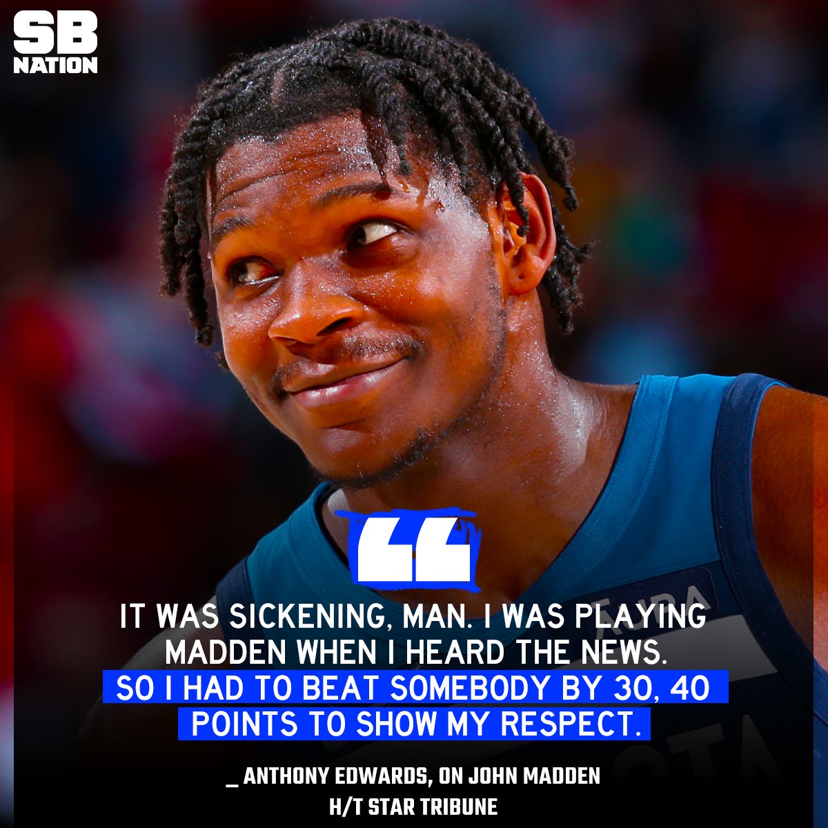 Anthony Edwards with a ... unique Madden tribute 😂, image size:1200x1200