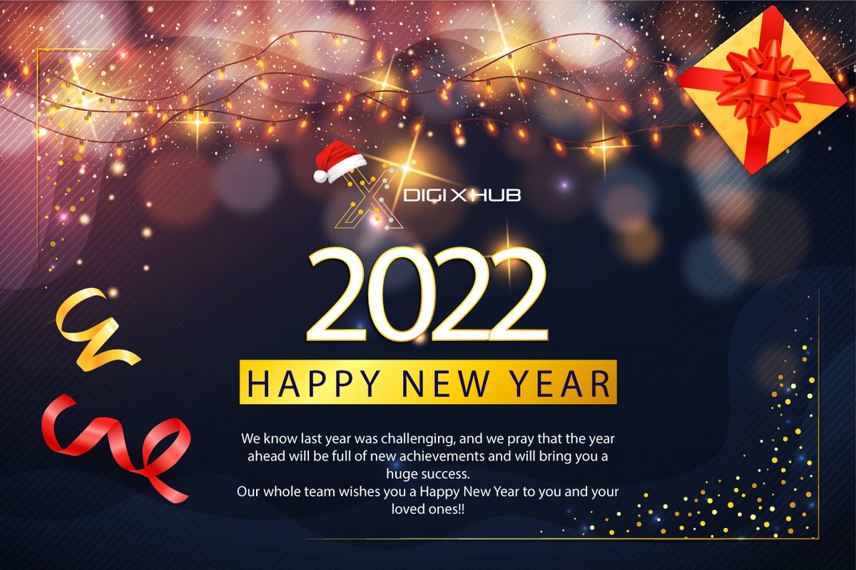 DigixhubSocial's tweet photo. Digixhub wish you every success this year. We hope that you will find joy and success in all walks of life. 
Happy New Year 2022!
#happynewyear2022  #HappyNewYear  #newyearnewblessings #newyearnewgoals #newyearnewbeginnings https://t.co/E92MHlrMQh