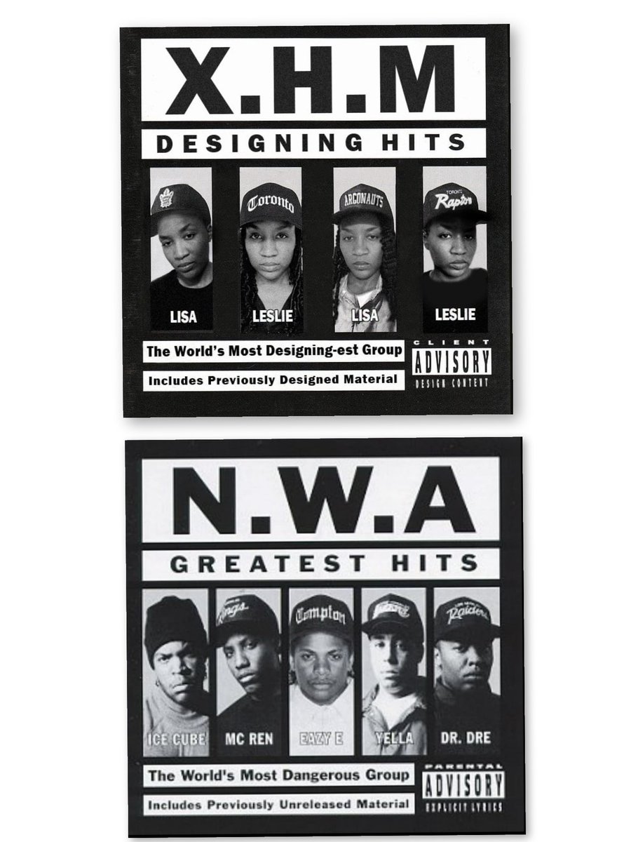 xheightmedia's tweet photo. #HAPPYNEWYEAR2022! Starting things off w/ our re-do of the iconic #NWA's Greatest Hits album cover.💥 The inspo? To let u all know more about XHM...'cause we can't be the World's Most Designing-est Group if the world doesn't know it yet, rt? 😎 
#hiphop #graphicdesign #2022Goals https://t.co/CXierF8GHp