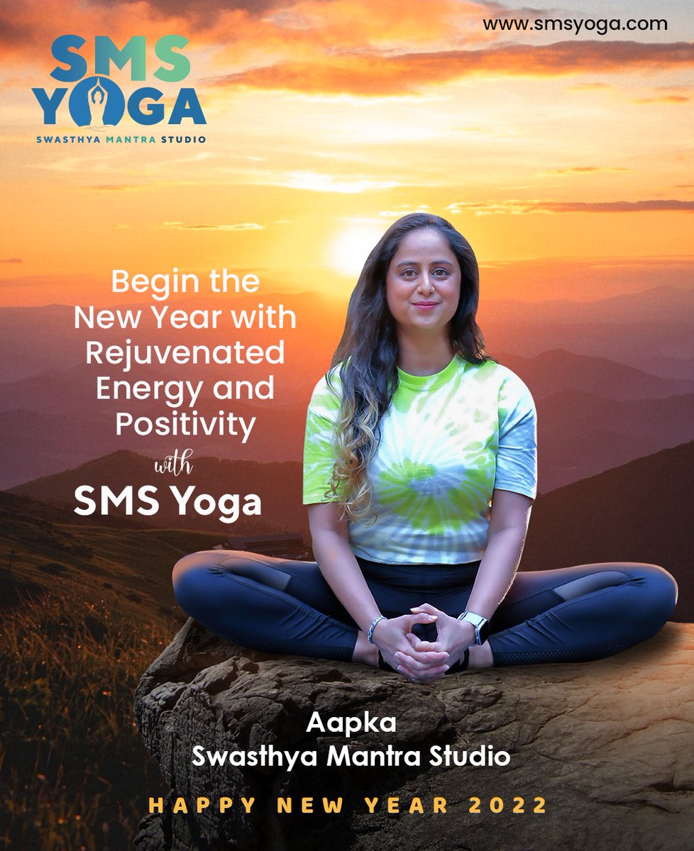 sms_yoga's tweet photo. Let this New Year mark a new beginning in your life with Yoga, health, and fitness at the core. #SMSYoga wishes a Happy New Year to you and your family.

#SwasthyaMantraStudio #Yoga #Meditation #Pranayama #Wellness #HappyNewYear #NewYear #Celebrations #BestWishes #NewYear2022 https://t.co/ZfPwRVP7SM