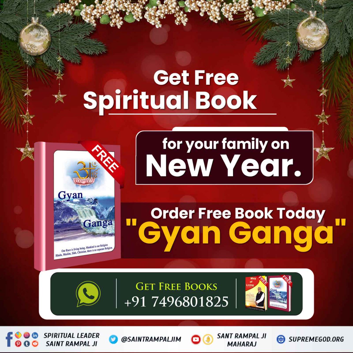 SuhaniDasi03's tweet photo. Get Free Spiritual Book For Your Family On New Year. 
Order Free Book Today "Gyan Ganga"
#StartNewLifeIn2022
Sant Rampal Ji Maharaj https://t.co/TAukmjqxPZ