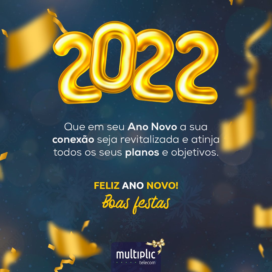 Multiplicnet's tweet photo. Que em seu Ano Novo a sua conexão seja revitalizada e você atinja todos os seus planos e objetivos.

Feliz Ano Novo! 🌟

#FelizAnoNovo #AnoNovo #Multplic #Internet #MultiplicTelecom #MultiplicTelecom https://t.co/i5C1Jg5lX6