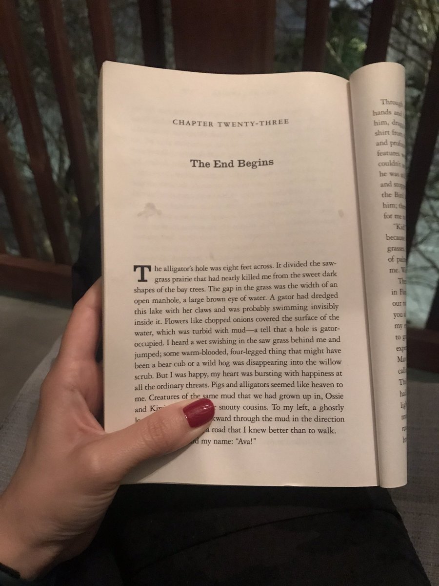 BKuheylan's tweet photo. The last chapter of the novel I’m reading — definitely not an ominous sign of things to come. #Swamplandia! https://t.co/MuFXN8jhVr