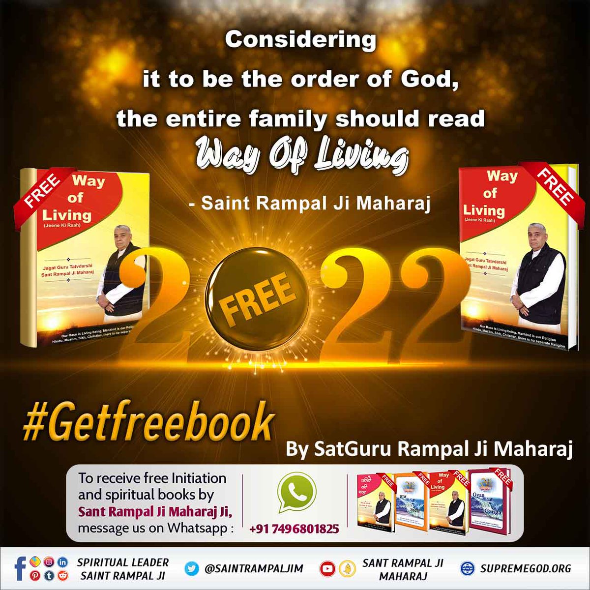 Gurujiki__dya's tweet photo. ️Bring happiness 😊 in life on this new year.
Eliminate the demon of intoxication from the root by reading the holy book "Jeeene Ki Raah".🚸🚸
Sant Rampal Ji Maharaj 🙏
#StartNewLifeIn2022 https://t.co/2XMvhktZU3