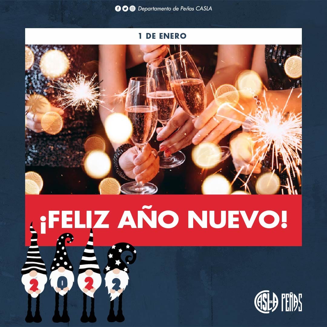 PeniasCASLA's tweet photo. 🥂¡Feliz año!
Qué esté 2022 nos encuentre a todas las cuervas y todos los cuervos unidos y unidas militando por #SanLorenzo y militando por el club que queremos 💙♥️

#MasQue90Minutos
#SLFederal 🇦🇷
#DeBoedoAlMundo 🗺️🛩️ https://t.co/ZTNfRzGnP2