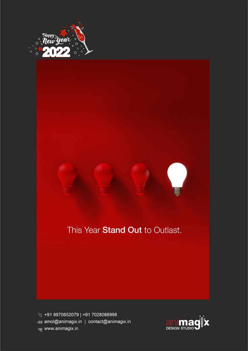 AnimagixStudio's tweet image. To stand out you must think out of where you stand. We think for you so you can that outlast forever. Sounds like a tongue twister, but that's true!
This new year, associate with us to welcome outstanding opportunities. A Happy New Year from Team Animagix.

#newyear #newyear2022