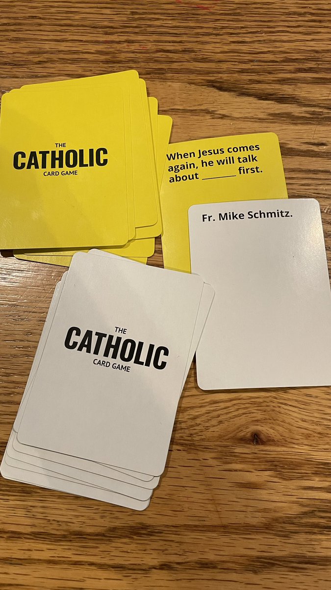 Neurorobert's tweet photo. Loved @frmikeschmitz and #BIAY which led to this winning card from #catholiccardgame @AscensionPress https://t.co/BSW2bPlPOj