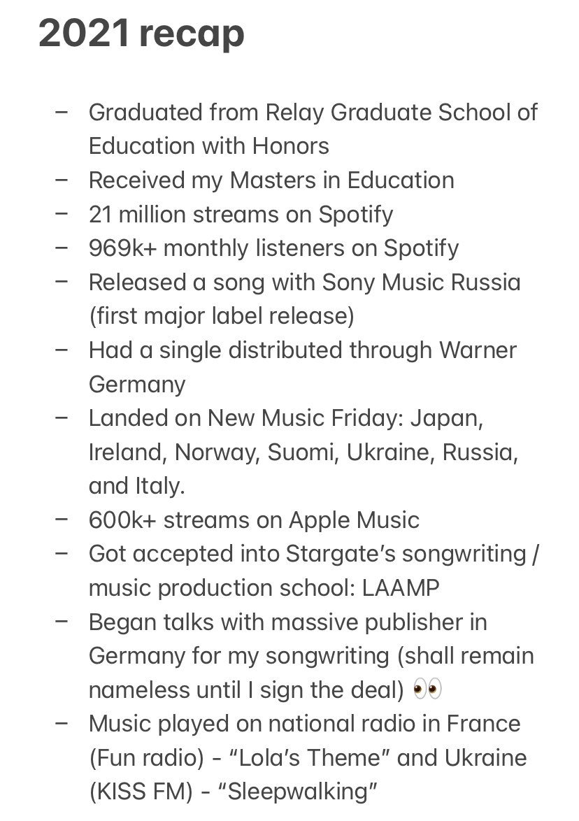 2021 wasn’t bad at all. 2022 is about to be everything and more. Manifesting 🤞🏽