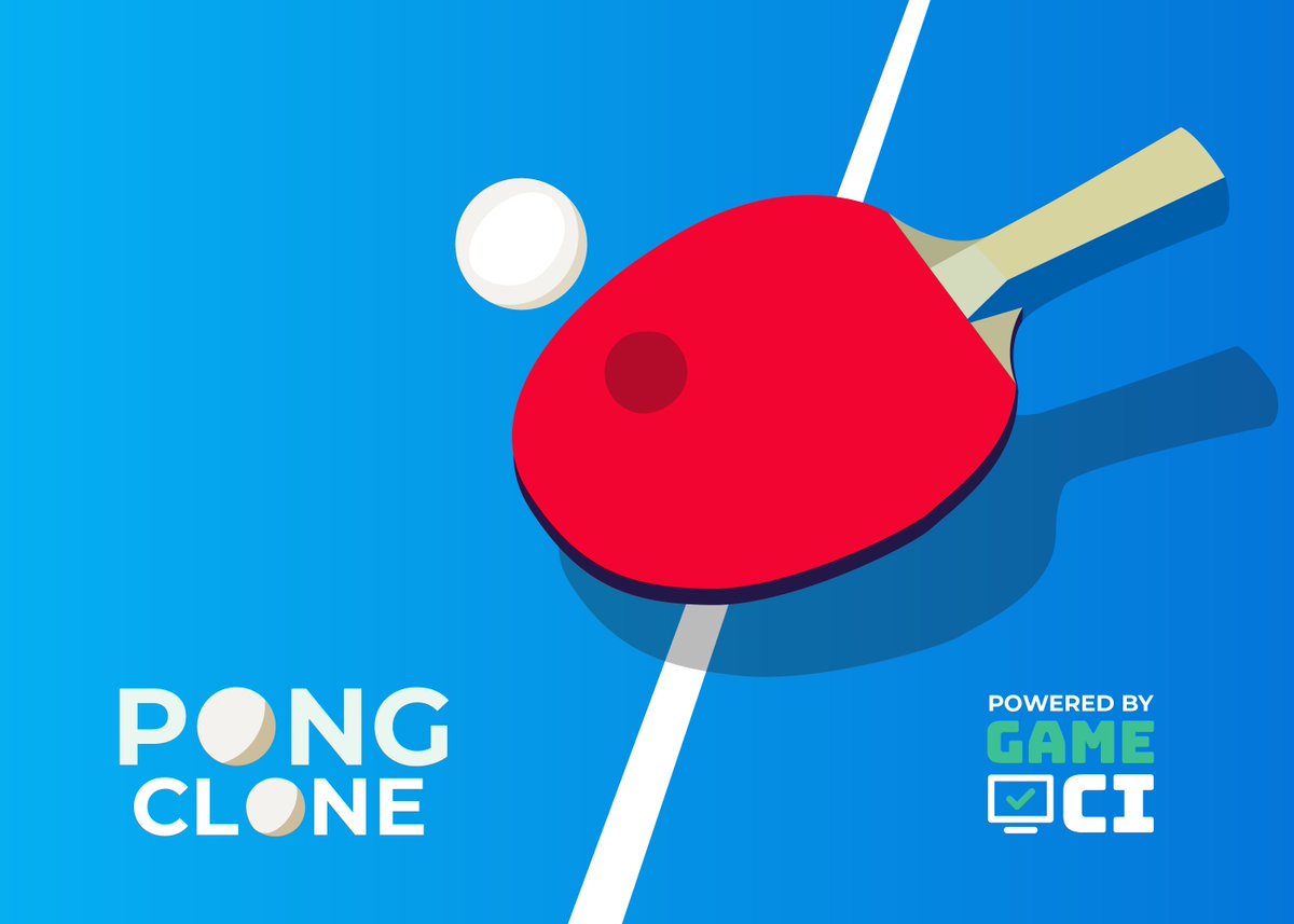 j_cassady_'s tweet photo. I've updated my #TDD Pong Clone cover art with a "Powered by #GameCI" graphic thanks to the fantastically generous team on the https://t.co/EtzNXzTU6d Discord! 🎮

⁉️Would you watch a video about this project on my youtube? #gametesting https://t.co/88tfWO0BBV