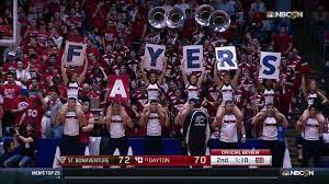 Steven_Wright_'s tweet photo. Cheers and so long to NBCSN. Thanks for the A10 basketball coverage and broadcasting such classics as Dayton's 79-67 win over Wagner and 96-84 game vs Iona. C'est la vie. #Fayers https://t.co/6rM2d954s5