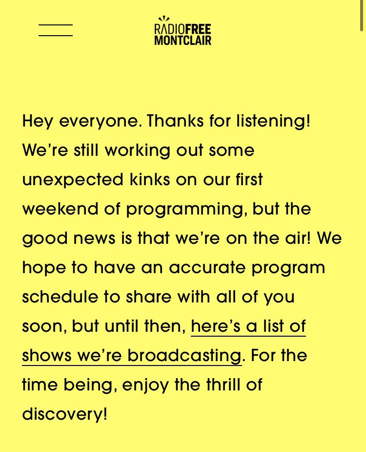 Radio Free Montclair tweet media