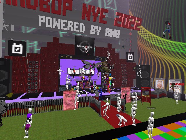 “Its The Biggest Live Music Event You have Ever Seen!!! HAPPY NYE 2022” - at  - by tryptamine cryptovoxels.com/play?coords=E@…