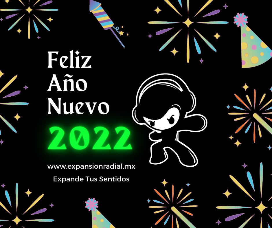 ExpansionRadial's tweet photo. 🎉🙌🏻Feliz Año Nuevo 2022🙌🏻🎉

Gracias a todos por sintonizar durante este año que termina, son una hermosa comunidad de radioescuchas. 

Les dejamos una selección para bailar, si ya están celebrando⚡️

▶️ https://t.co/sdrsjzhDW9
Tune In &amp; Apple Music.
#ExpandeTusSentidos #radio https://t.co/ImAjXOy72x