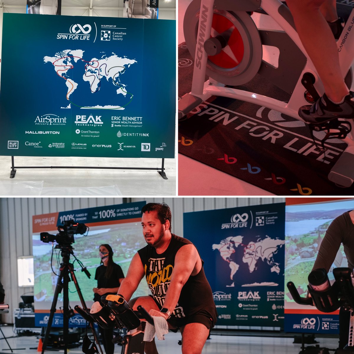 spinforlifeca's tweet photo. We are blown away by the beautiful work provided to us from our Print Sponsor IdentityInk. Their sexy printing is featured throughout our events, as you can see they have a multitude of print platforms from yoga mats to banners they did it all! Thank you! https://t.co/Shzvglgssf