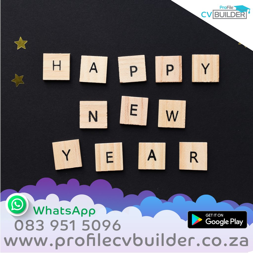 cv_profile's tweet photo. Happy New Year from the CV Builder Team!

Thank you for your support and goodwill throughout the year.

#Sakhaisizwe https://t.co/JsoIhzzHIF