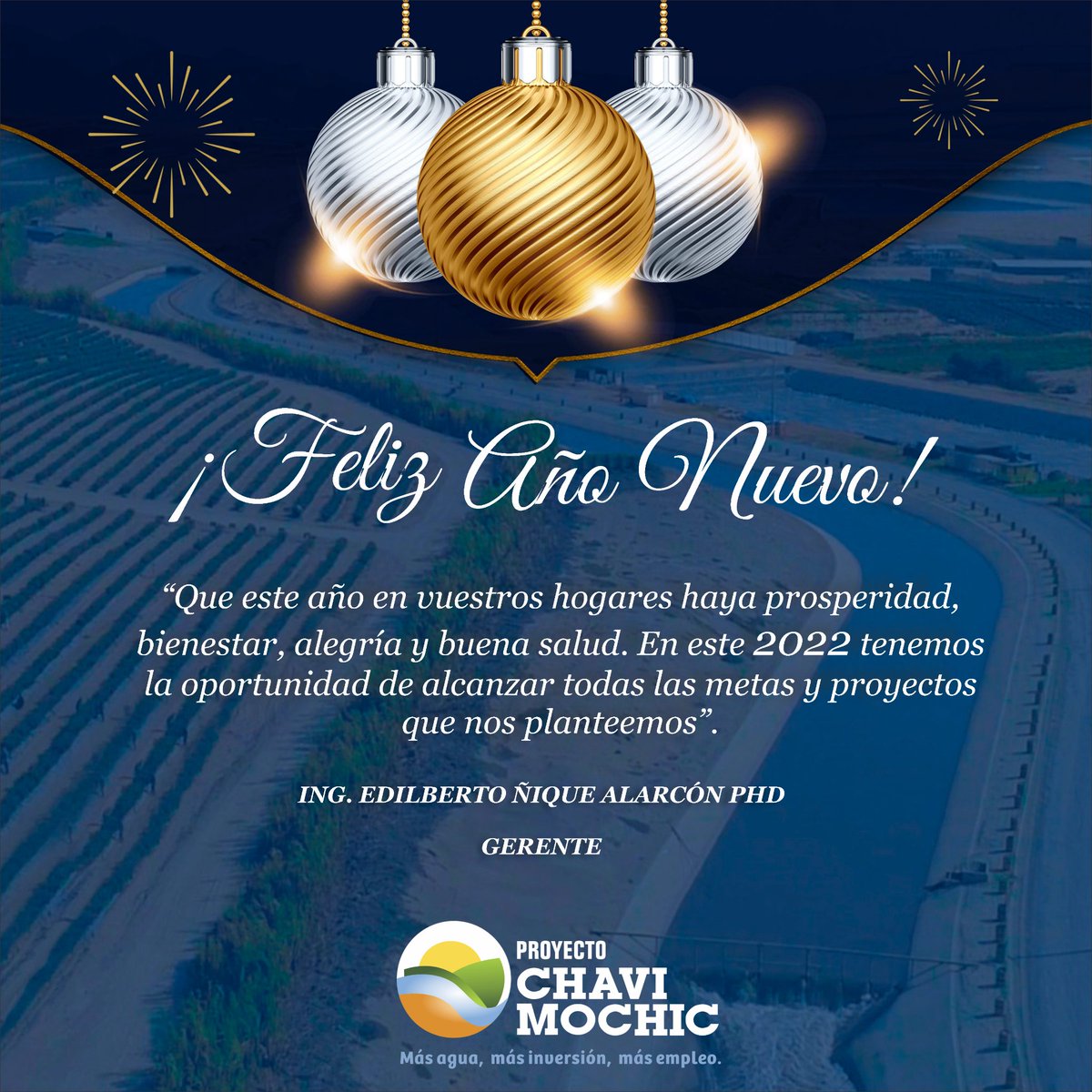 PChavimochic's tweet photo. ✅ Este 2021 ha sido un año de muchas lecciones, sigamos trabajando arduamente para conseguir nuestros proyectos, que este 2022 sea de prosperidad y bendición 🙌🏽🎇

 ¡Feliz Año Nuevo!  ✨ https://t.co/qFgUdJjXyS