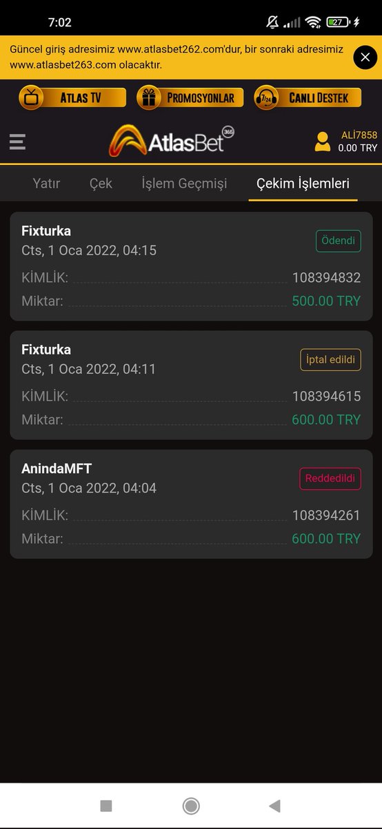BatikanCin's tweet photo. @atlassociall 
Cekim payfix 5 dk 
Miktar 500
Teşekkürler
Kullanıcı adı Ali7858 https://t.co/67GznBn0X8