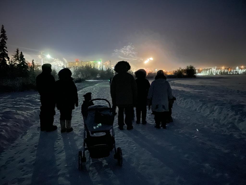 Happy New Year! -38C doesn’t stop the fireworks in Yellowknife tonight