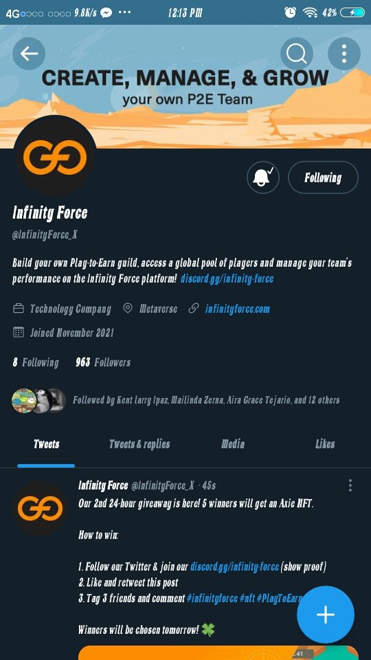 Colen7344's tweet photo. @InfinityForce_X @Awitize_boy @gestermara10 @rhollypop_jjk 

#InfinityForce  #nft #PlaytoEarn

😊😇 https://t.co/2JDrAEWpja