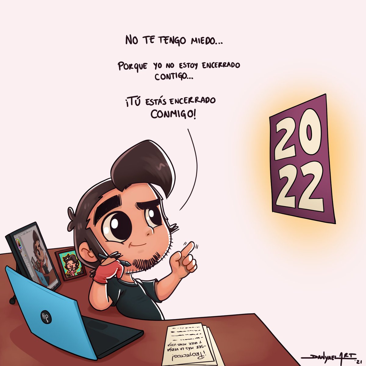 DanyaelArt's tweet photo. Te deseo Feliz... 
Feliz. No "Feliz Año", no. Te deseo a ti Feliz.

De todo corazón, mi admiración hacia ti que resististe, lloraste, y continúas, porque el mundo es más bonito gracias a que no te has rendido.

¡Gracias por seguir aquí!
¡Vamos por lo que viene!
Dany. https://t.co/Z86oyhrne0