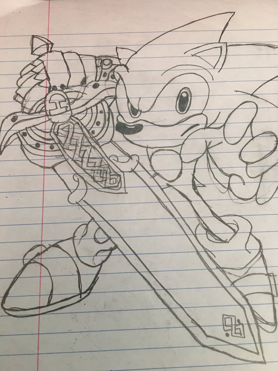 artisan4092's tweet photo. This is an old drawing of Sonic based on Sonic &amp; The Black Knight. #SonicTheHedgehog #sonic #sonicandtheblackknight https://t.co/doxHUjmydv