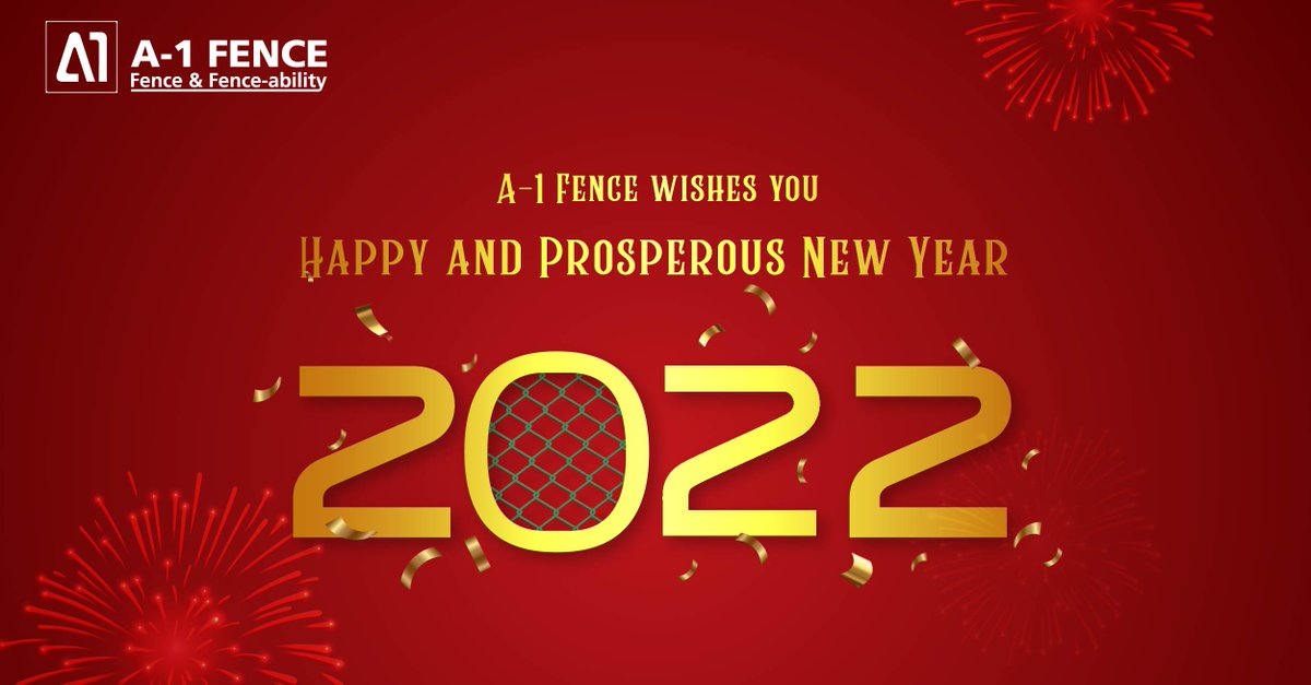 a_1fence's tweet photo. A-1 Fence wishes you all a Healthy and Happy New Year!

#A1Fence #HappyNewYear #NewYear2022 https://t.co/ny9rzMcP0g