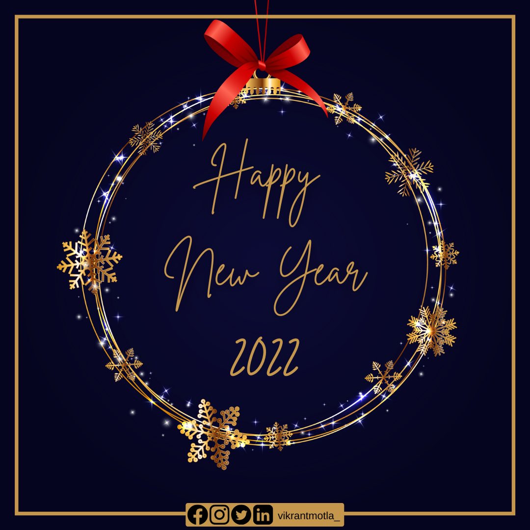 VikrantMotla_'s tweet photo. Wishing you all a very Happy New Year 2022 !
#HAPPYNEWYEAR2022 #HAPPYNEWYEAR #NewYear2022 https://t.co/NyXytX89MC