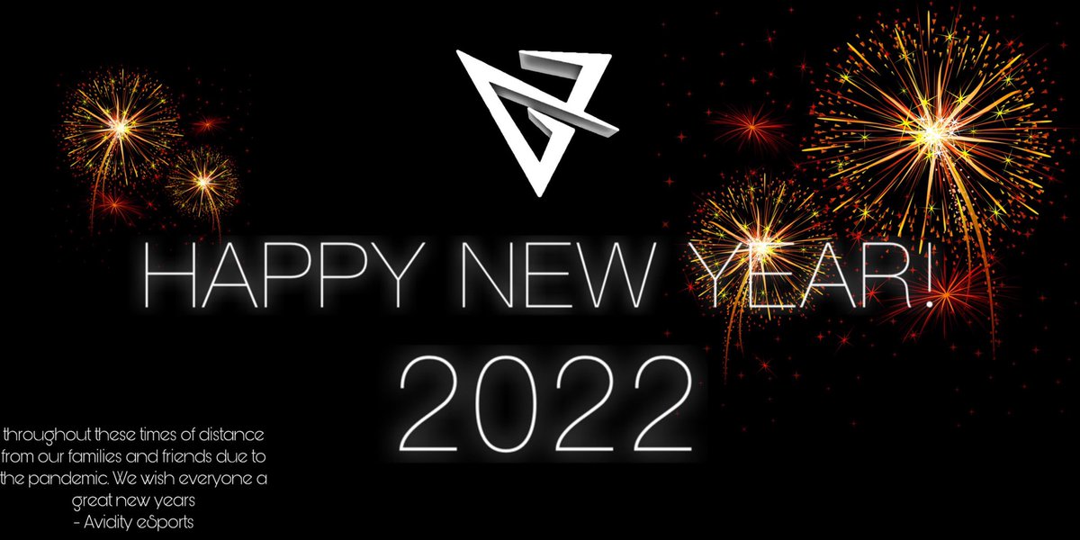 AvidityLeagues's tweet photo. Avidity eSports, wishes everyone a great new year! Let’s make 2022 a great one tougher as community.

#NewYear 
#AvidityeSports https://t.co/Y0U73WEGm9