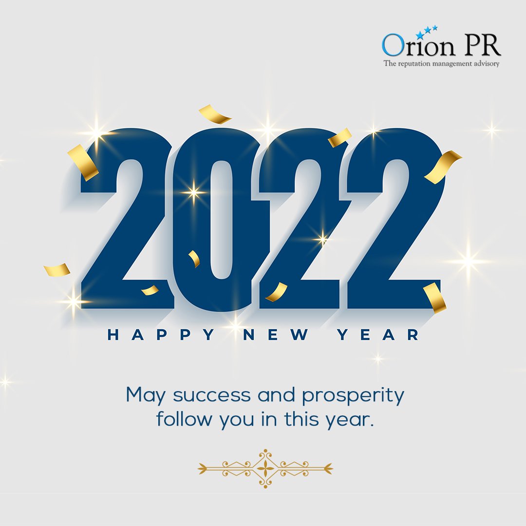 OrionPRAgency's tweet photo. Wishing you a very Happy New Year. 

May you be blessed and all your wishes come true this year.

#HappyNewYear #HNY #PublicRelations #CorporateCommunications #ReputationManagement #OrionPR #publicrelationsfirm https://t.co/gn3C3Ysygb