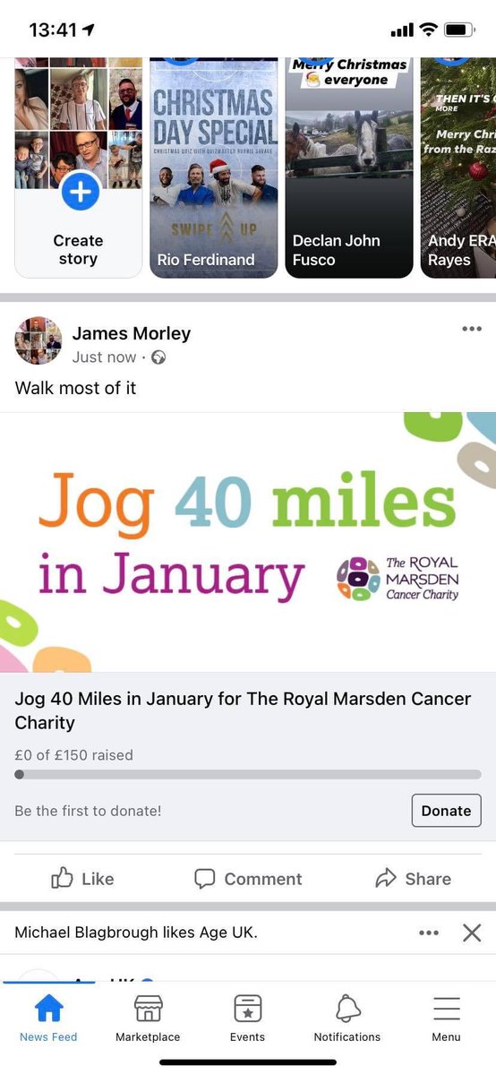 Today I start a cycle /Walk for this Charity , if anybody wants to donate there’s a link on my Facebook page , Thank you , Happy New Year!!!