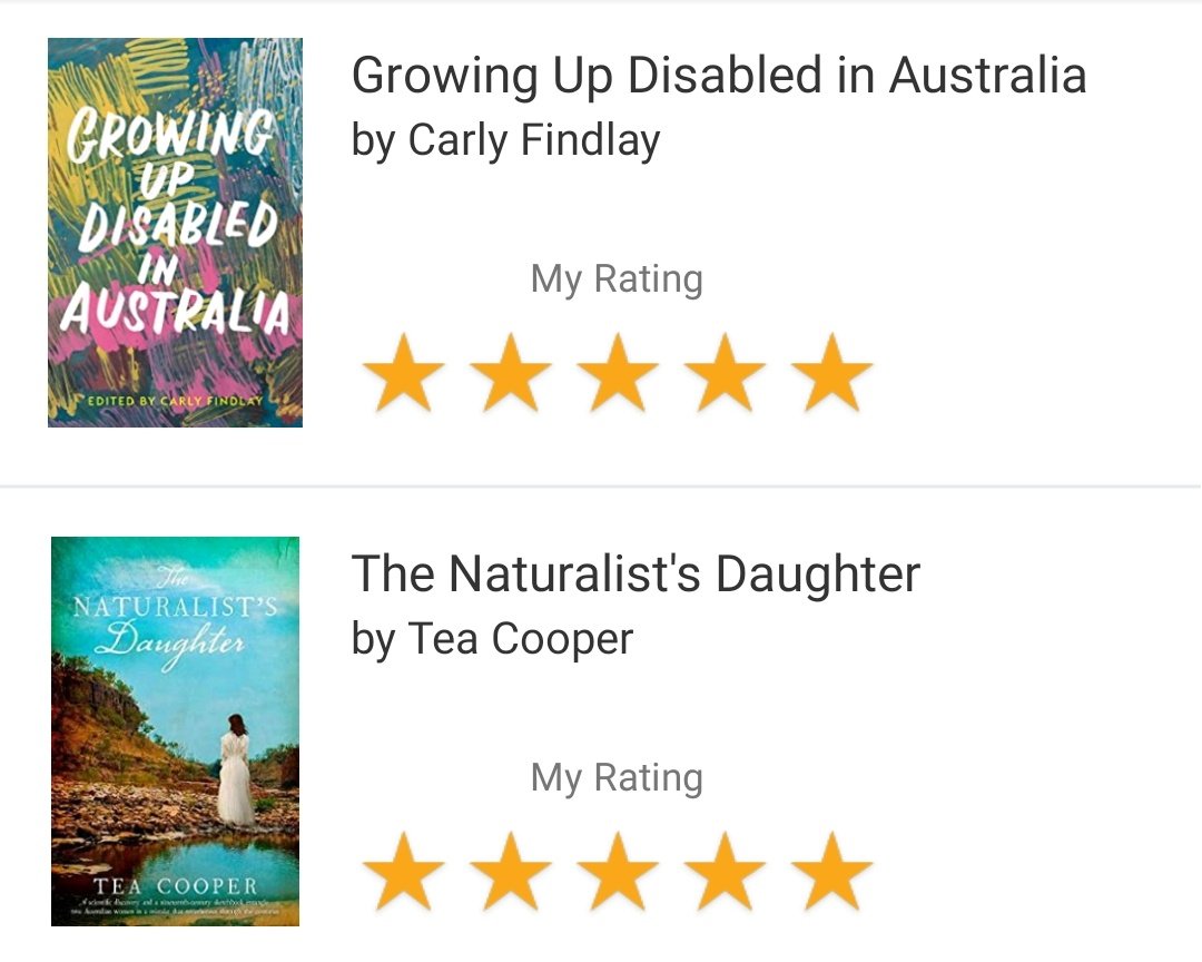 Rickard_Scott's tweet photo. And, as this has not been in any particular order @carlyfindlay 's Growing Up Disabled in Australia #GUDIA which is an edited collection of #disabled #ownvoices & finally because I read so much serious & heavy work I've begun reading other #writers such as Tea Cooper ๐๐ป #AWW2021 https://t.co/LvG5WpFqAL