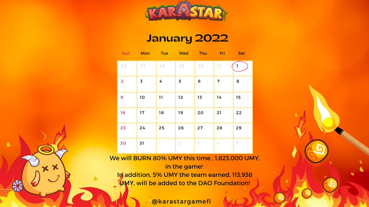 karastargamefi's tweet photo. 🎉Celebrate the UMY Burning Festival!

🔥The 1st of every month is the burning day 🔥

And we will show you the address of BLACK HOLE 🕳️

👇Click this link to know more 👇

https://t.co/Gf4huwvtuA https://t.co/0U70vRppvz
