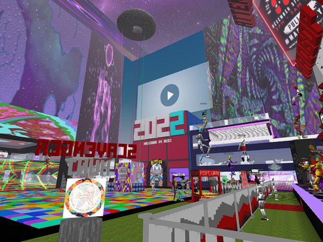 “Come Listen To KAKU Live!” - at  - by ForeXKammer cryptovoxels.com/play?coords=NW…