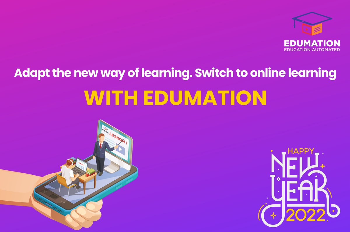 edu_mation's tweet photo. Edumation wishes you a very Happy New Year 2022!
#HappyNewYear #Newyear #NewYear22 #Edumation #Newyear2022 #NewYearsEve #Happynewyear2022 #Happy2022 https://t.co/ZPhXjQ5FAu