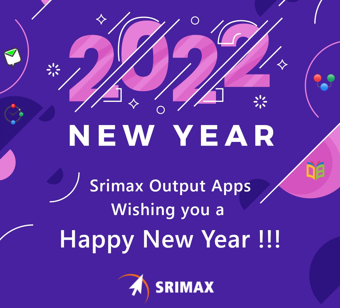 outputtime's tweet image. Srimax Family Wishes You a Happy New Year !🎉🎉🎉

May this New Year bring us all much joy, fun, love &amp;amp; success. Sending our Heartiest new year wish for you all!

#HAPPYNEWYEAR2022 #HAPPYNEWYEAR #happynewyear2022wishes #NewYear2022 #Celebration #Celebrations