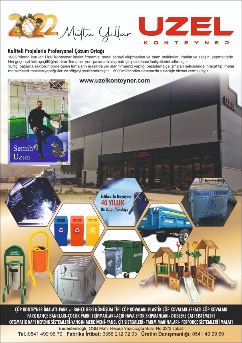 Hoşgeldin 2022 #uzelkonteyner #uzelçöpkonteyner #uzelmetalsanayi #uzeltarımsanayi